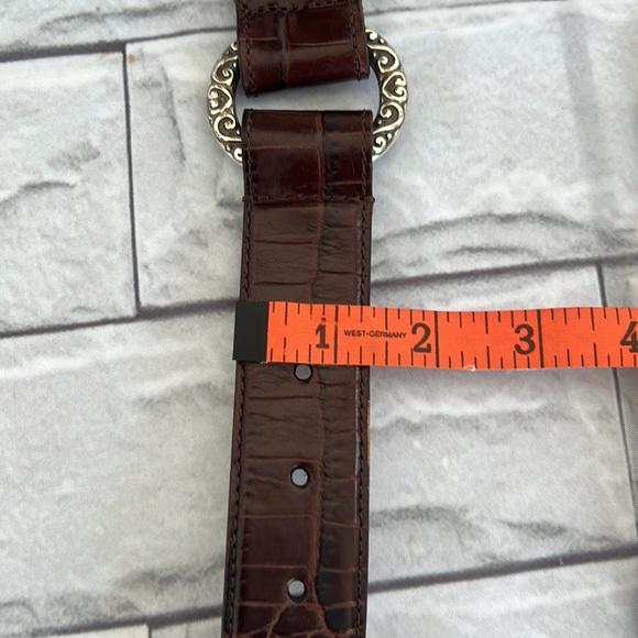 NWOT Brighton brown silver hardware braided belt 36 - Picture 7 of 9